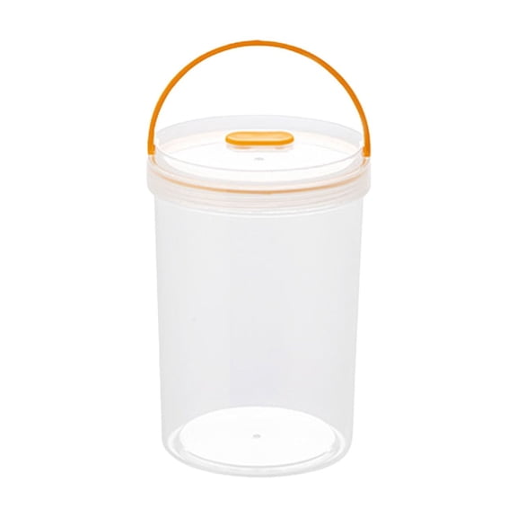 Fareti Clear Plastic Jars, Wide Mouth Storage Containers with Leak-proof Lids Handle, BPA Free Empty Plastic Jar for Flour, Dry Goods, Cookies, Candy, Airtight Food Storage