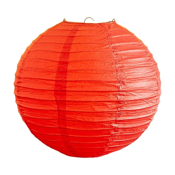 Fareti Colorful Paper Lanterns, Round Hanging Paper Lanterns Party Decorative, Decorative Lamp Shades for Home Decor Parties Weddings Festival, Red