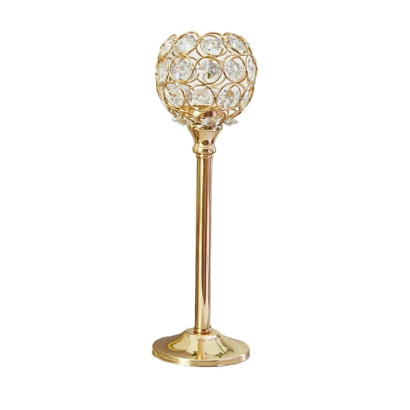 Fareti Crystal Candle Holders, Pillar Candlesticks for Table Centerpieces, Home Decor Wedding Party Housewarming Gift