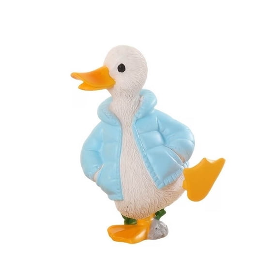 Fareti Desk Goose Mini Desktop Resin Goose Statue Decor for Living Room Bedroom Bookshelf Coffe Table and Office Display