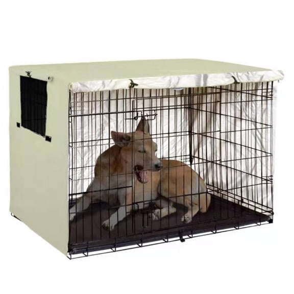 Fareti Dog Crate Cover Heavy Duty Oxford Dog Cage Cover Universal Fit for Most Wire Pet Crates 37*24*25in