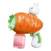 Fareti Easter Lighted Bunny Bubbles Toys Easter Basket Stuffers Light Up Bubble Blower Machine with Solution Party Favors Outdoor Game Prize Gifts
