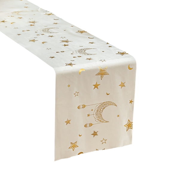 Fareti Eid Table Runner Decoration, Ramadan Table Decor, Happy Holiday for Dining Party Table Decorations Home