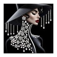 thumbnail image 1 of Fareti Elegant Lady DIY Rhinestone Art Kit 30x6x1.5 Inch, Full Drill Diamond Painting on Canvas with Female Figure Pattern, Home Wall Decor Craft Set, 1 of 7