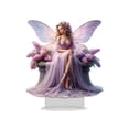 thumbnail image 1 of Fareti Fairy Sitting Jeweled Wings Acrylic Desktop Decoration, Suitable for Home Decor in Living Room or Office, 1 of 4