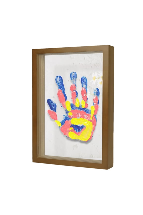 Family Handprint Kit, DIY Craft Keepsake Frame with Clear Boards, Family Memory Gift for New Families and Pets