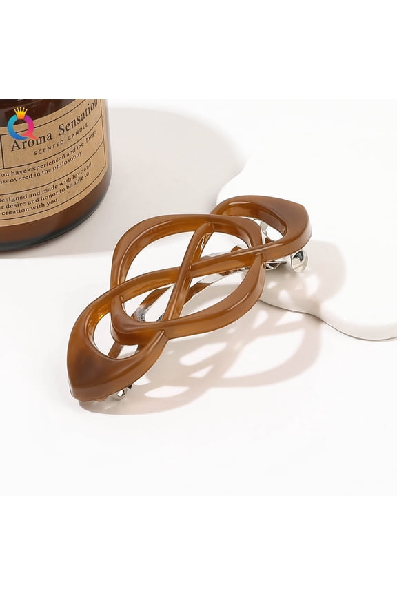 Flat Hair Clips, French Flat Round Clips for Thick or Thin Hair, Vintage Twisted Non-Slip Buckle Clip for Women