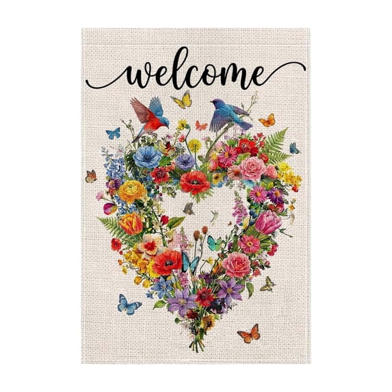 Fareti Flower Garden Flag for Outside, Vertical Double Sided Welcome Garden Small Yard Flag Home for Decor, Holiday House Seasonal Farmhouse Spring Summer Outdoor Decoration