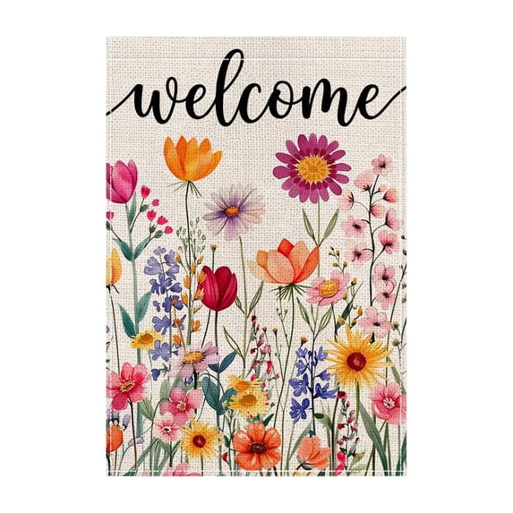 Fareti Flower Garden Flag for Outside, Vertical Double Sided Welcome Garden Small Yard Flag Home for Decor, Holiday House Seasonal Farmhouse Spring Summer Outdoor Decoration