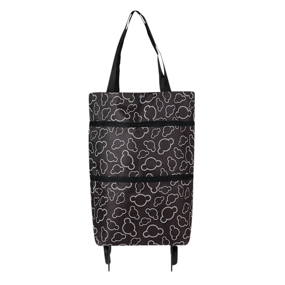 Fareti Foldable Shopping Cart with Wheels,Waterproof Sturdy Grocery Bag Hand Truck, Collapsible Portable Rolling Tote for Supermarket, Laundry, Travel, Waterproof Oxford Fabric
