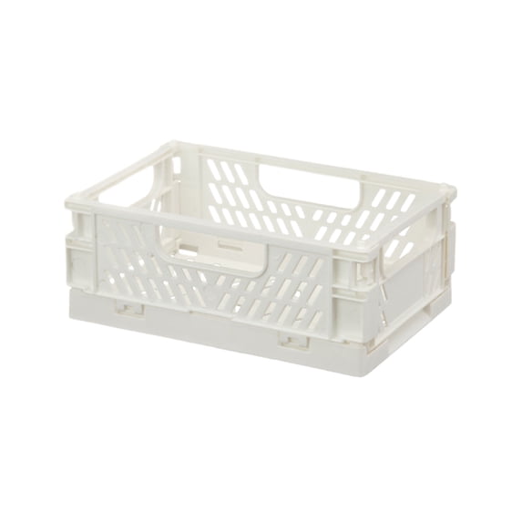 Fareti Folding Pastel Crates for Storage, Plastic Folding Baskets, Cute Colorful Organizing Crates