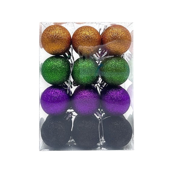 Fareti Halloween Ornaments Tree Decorations, 24 Pcs Decorative Hanging Ball Ornaments Set for Tree, Cute Holiday Party Indoor Home Decor