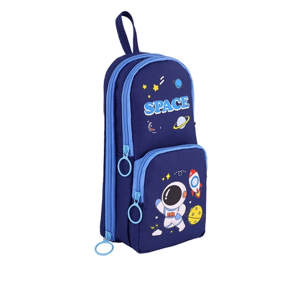Fareti Large Capacity 6 Layer Pencil Case, Cute Small Backpack Style Pen Pouch, Durable Cloth Stationery Organizer, 8.3"x3.7"x2.8"