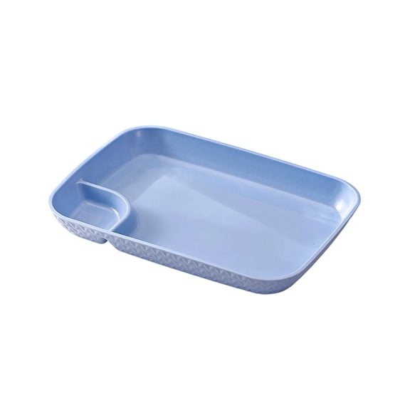 Fareti Large Divided Plates, Unbreakable Dinnerware Lunch Trays, Lightweight Reusable Plastic Compartment Plates, Microwave and Dishwasher Safe