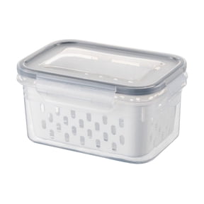 Fareti Large Fruit Containers for Fridge, Leakproof Food Storage Containers with Removable Colander, safe Produce Containers Keep Fruits, Vegetables, Berry, Meat Fresh longer