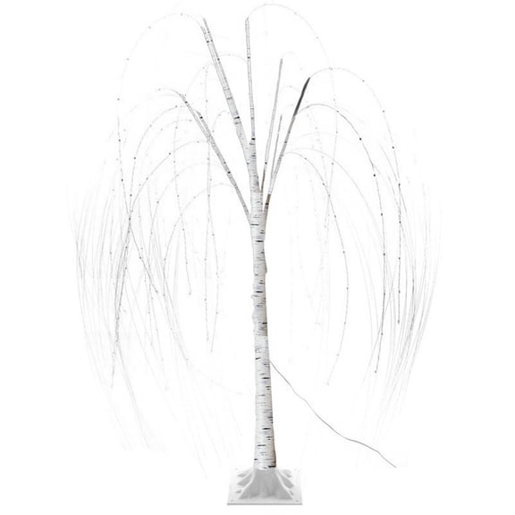 Fareti Luminous Weeping Willow Tree with 180 Fairy Lights, Light Up Tree, Bright Artificial Trees for Outdoor Indoor, Twinkling Trees for Party Wedding Holiday, White