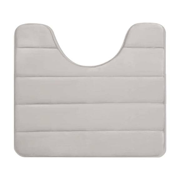 Fareti Memory Foam Toilet Bath Mat U-Shaped, Soft and Comfortable, Super Water Absorption, Non-Slip, Thick, Machine Wash and Easier to Dry for Bathroom Commode Contour Rug
