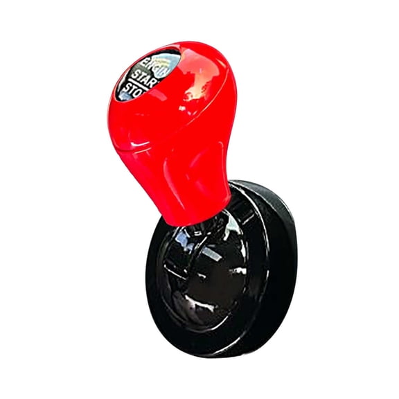 Fareti Metal Alloy Car Start Button Cover with Club Lever Style, Red Black Decorative Sticker for One Push Ignition, for Vehicle Interior Upgrade, 4x7 cm