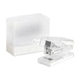 thumbnail image 1 of Fareti Mini Portable Stapler, 1000 Staples, Clear, 20 Sheets, Manual, Minimalist Style, 1 of 6