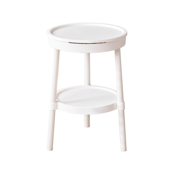 Fareti Modern Multifunctional Side Table 13.78x13.78x20.47 Inch, Plastic Coffee Table with Drawer Storage Shelf, Bedside Nightstand for Living Room Bedroom Office