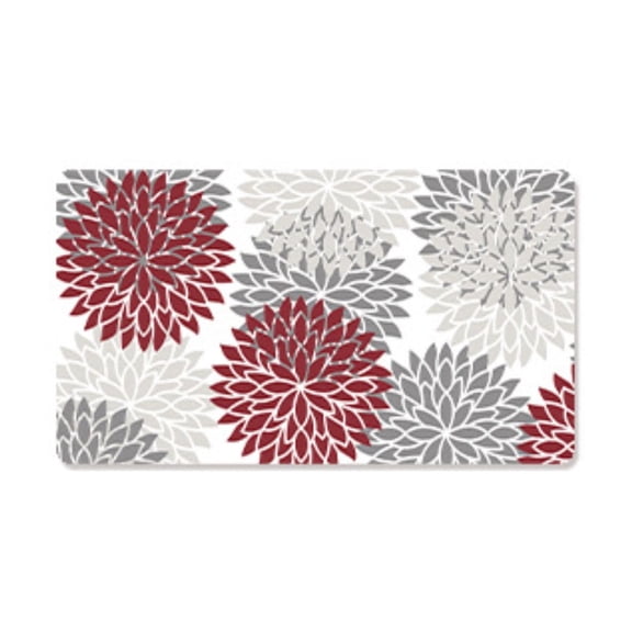 Fareti Non Slip Waterproof Floral Bathroom Rug, 40x60 cm Plastic Quick Dry Absorbent Floor Mat for Shower Room Entrance, Stain Resistant Doormat for Kitchen Bedroom