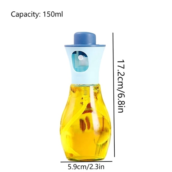 Fareti Oil Sprayer for Cooking, Glass Oil Bottle with Fine Mist Nozzle Pump Dispenser for BBQ Grill Baking Large Opening for Refill
