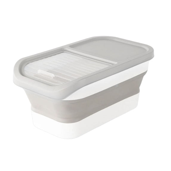 Fareti Pet Food Storage Containers, Collapsible Dog Food Container with Sliding Lid, Cat Food Storage, Plastic Dog Food Bin