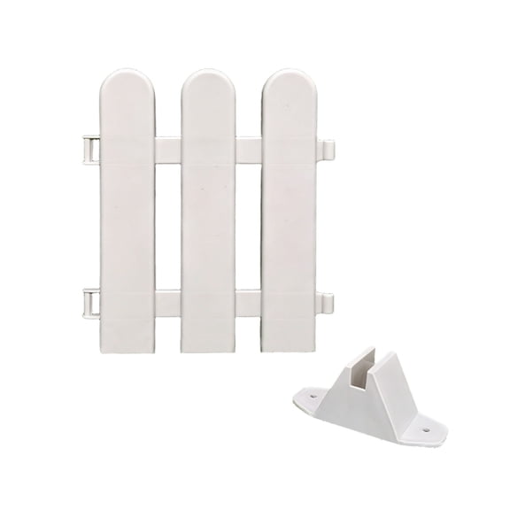 Fareti Plastic Garden Fence with Bases Decorative Courtyard Picket Fence for Lawn Flower Beds Tree Borders Indoor Outdoor Landscape Edging