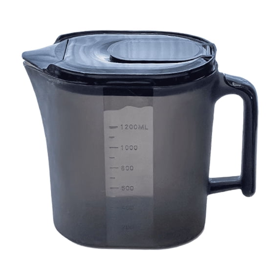 Fareti Plastic Measuring Pitcher with Simple Lid, Shatterproof Beverage Jug for Iced Tea, Lemonade, Juices, Milk, Leak-Proof, Dishwasher Safe, Fridge Friendly