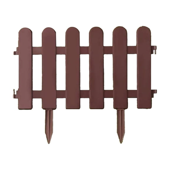 Fareti Plastic Mini Yard Fence with Ground Studs, High Low Style Garden Border Edging for Flower Bed Lawn Pathway, Portable Residential Barrier 19.68x11.81x1.72in