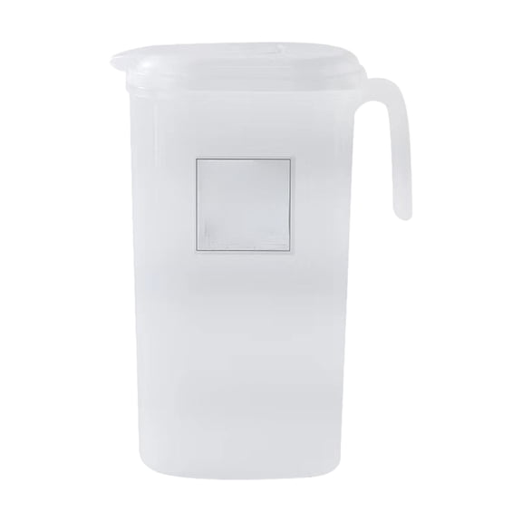 Fareti Plastic Pitcher with Flip Lid Clear Water Carafe Jug with Handle Ice Tea Lemonade Juice Pitcher Beverage Jar Container for Hot Cold Coffee Drink