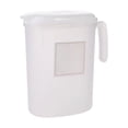 thumbnail image 1 of Fareti Plastic Pitcher with Flip Lid Clear Water Carafe Jug with Handle Ice Tea Lemonade Juice Pitcher Beverage Jar Container for Hot Cold Coffee Drink, 1 of 4