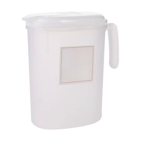 Fareti Plastic Pitcher with Flip Lid Clear Water Carafe Jug with Handle Ice Tea Lemonade Juice Pitcher Beverage Jar Container for Hot Cold Coffee Drink