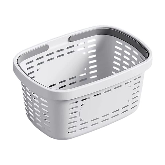 Fareti Plastic Shower Caddy 10x5.3x5.1 Inch, Handheld Bathroom Toiletries Storage Basket with Drainage Holes, Portable for Gym Dorm