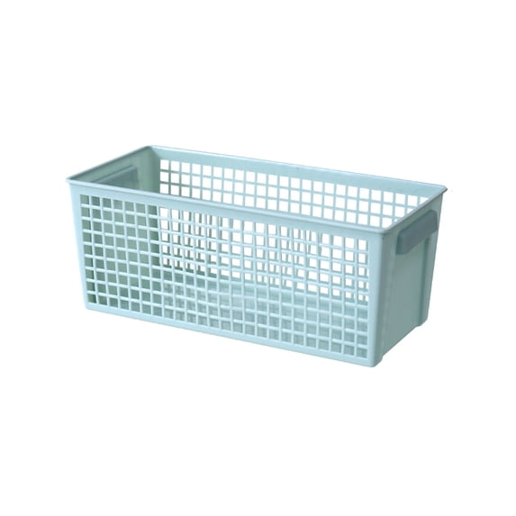 Fareti Plastic Storage Basket, Pantry Organizer Basket Bins, Rectangular Storage Tray Baskets Container with Handle for Shelf, Household, Desktop