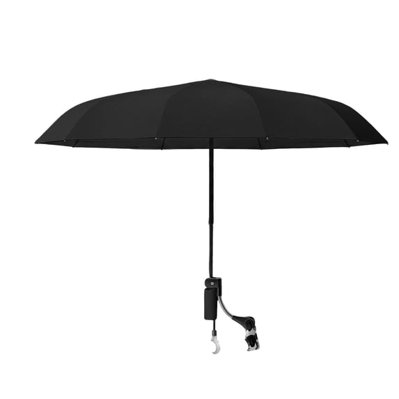Fareti Portable Clip on Sun Umbrella for Camping Chair, UPF50+ Black Coating Parasol for Fishing and Beach Chairs, Sturdy Clip Fix, Compact Foldable, 45x28 Inch