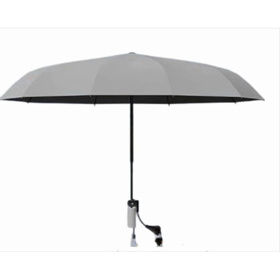 Fareti Portable Clip on Sun Umbrella for Camping Chair, UPF50+ Black Coating Parasol for Fishing and Beach Chairs, Sturdy Clip Fix, Compact Foldable, 45x28 Inch