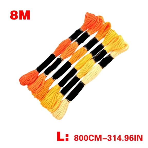 Fareti Premium Rainbow Color Embroidery Floss, Cross Stitch Threads, Crafts Floss, 6 Color Embroidery Floss Thread