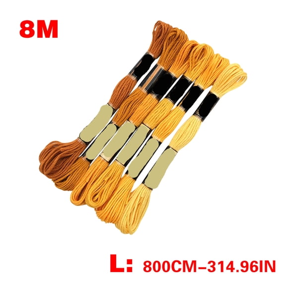 Fareti Premium Rainbow Color Embroidery Floss, Cross Stitch Threads, Crafts Floss, 6 Color Embroidery Floss Thread