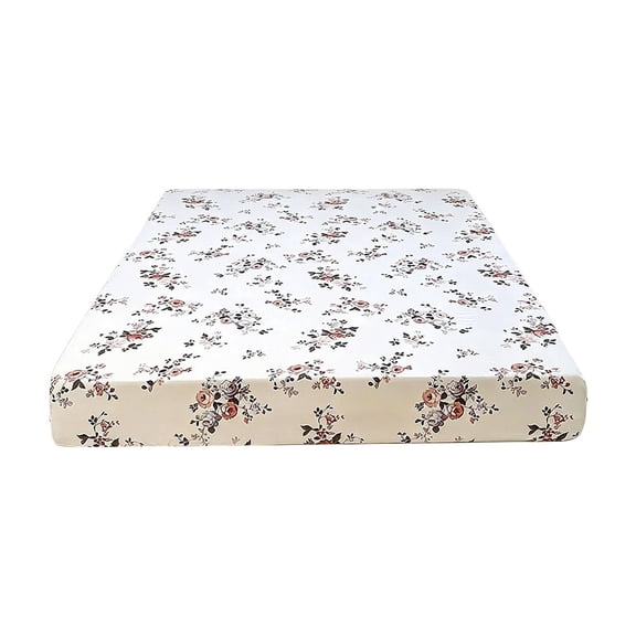 Fareti Printed Sheet, Silky Soft Microfiber Fitted Sheet, 71x78 Inch with 9.8 Inch Pocket, Breathable Farmhouse Bedding