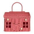 thumbnail image 1 of Fareti Rattan House Shape Storage Basket with Lid Rattan Doll House Wicker Storage Basket Shelf Organizer, 1 of 4