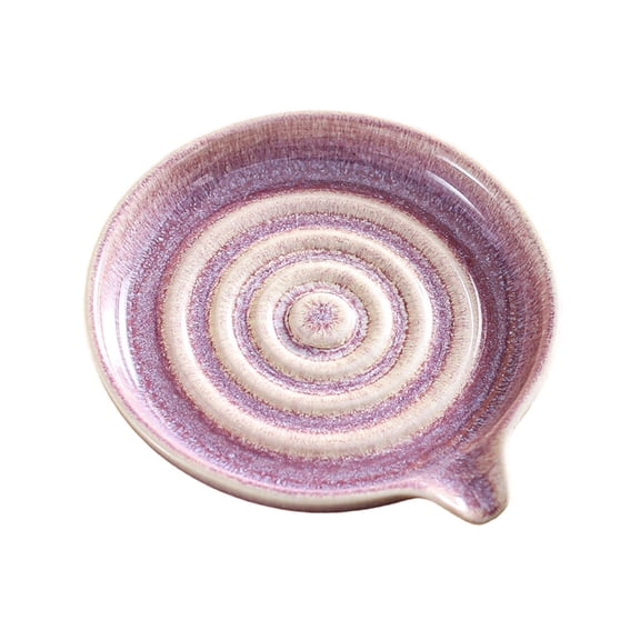 Fareti Reactive Glaze Ceramic Dipping Bowl with Spout, 4 Inch Round Condiment Dish for Soy Sauce Ketchup Sushi Snack, Small Kitchen Tableware