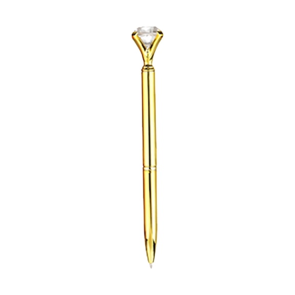 Fareti Retractable Ballpoint Pen, Smooth Ink Writing, Shiny Metallic Body with Diamond Faceted Cap, Slim 5.5" Stationery Gift