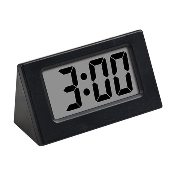Fareti Small Digital Clock,Minis Digital Clock with LCD Time Display Small Desk Clock Battery Operated for Desktop Nightstand Pocket