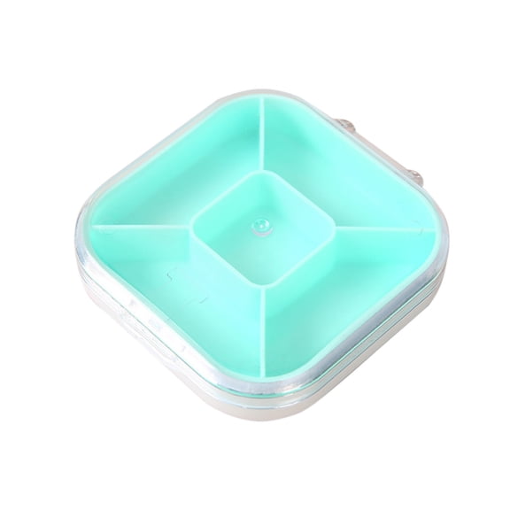 Fareti Small Pill Box for Purse, Moisture Waterproof Travel Pill Case with 5 Compartments, Daily Pill Organizer for Vitamins and Medication
