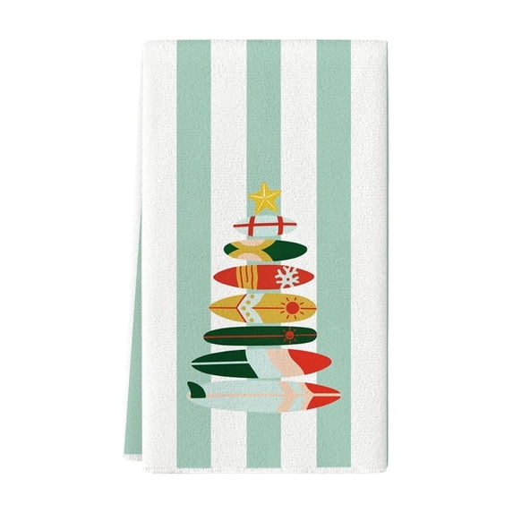 Fareti Summer Nautical Themed Hand Towel, Absorbent Fast Drying 23x15 Inch Kitchen Towel for Dishes Countertops, Sailboat Anchor Print