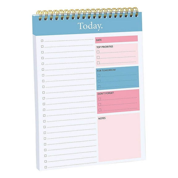 Fareti Time Block Planner. Undated Organizer to Do List Notepad, 5.59*8.46 in Day Scheduler Productivity Task Pad, Checklist Diary, Work Journal, Appointment Pad, Daily to Do List Daybook