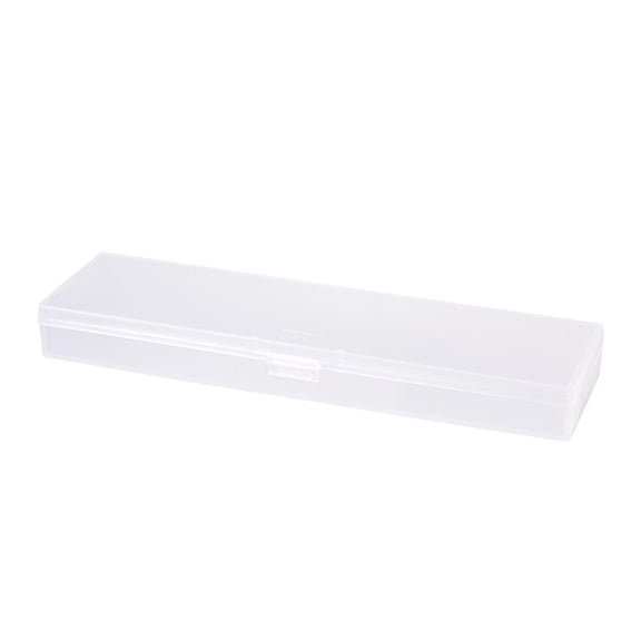 Fareti Translucent Frosted Plastic Pencil Case Transparent Stationery Box with Snap Closure for Office Exam Supplies Storage