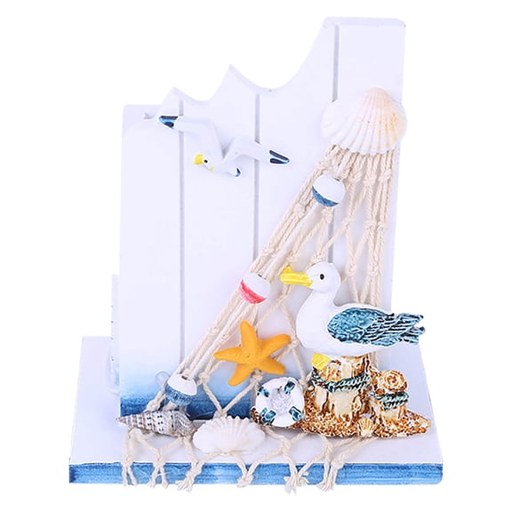 Fareti Vintage Nautical themed Pen Holder with Desk Storage Box, Handcrafted Decorative Organizer for Pencils Stationery, Coastal Home Office Desk Accessory