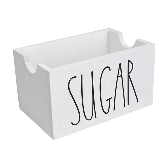 Fareti Wooden Sweetener Packet Organizer Box 3.34x2.17x1.96 Inch, Countertop Tea Bag Storage Container for Coffee Bar Kitchen Restaurant Decor
